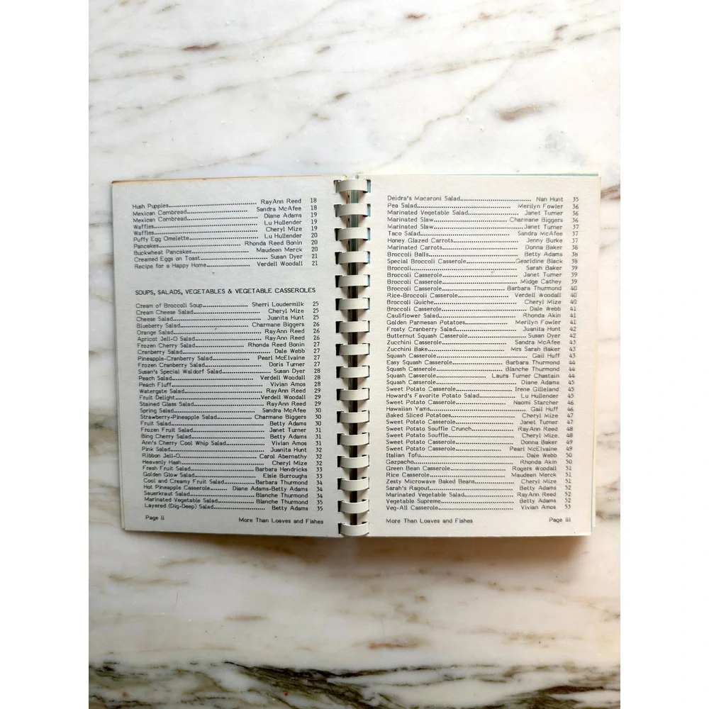 Vintage 1987 Loafs and Fishes Georgia Cookbook Southern Recipes Spiral